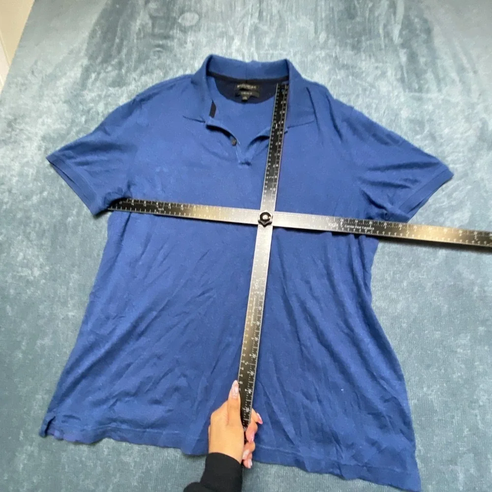 Banana Republic Luxury Touch Polo Shirt Mens XL Blue Standard Fit Golf Tennis